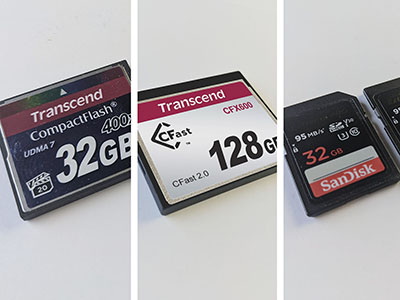 Picture of SD, CF, CFast 2.0 Cards