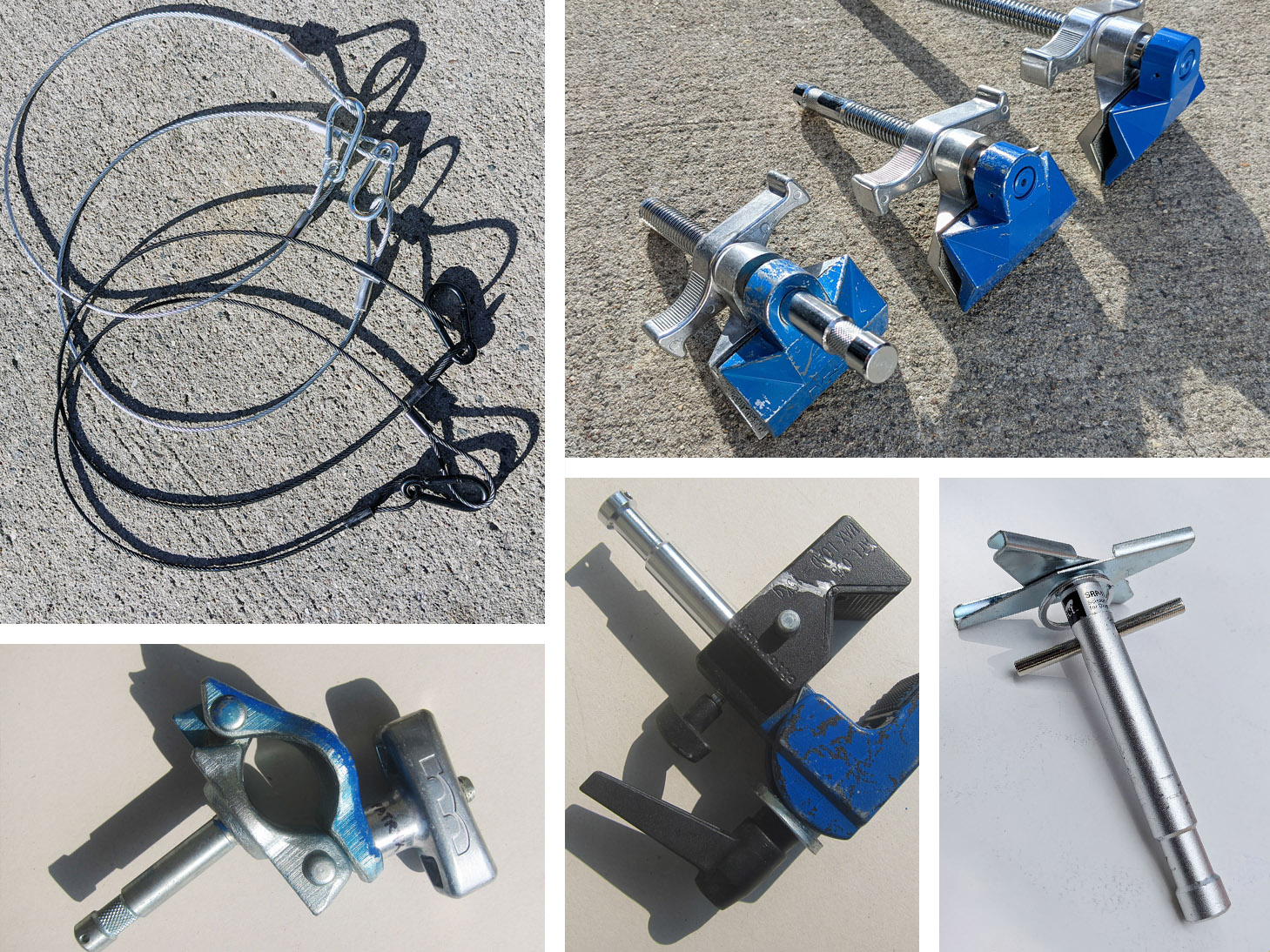 Milk Crate of Various Clamps = $39