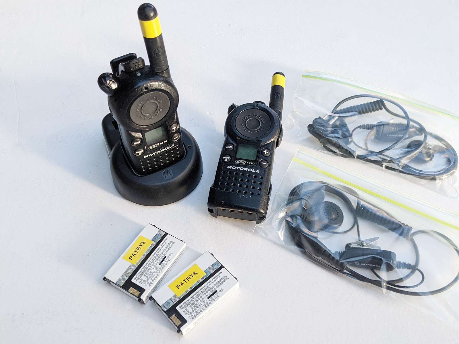 Motorola CLS1410 Walkies + Ear Piece + Charger