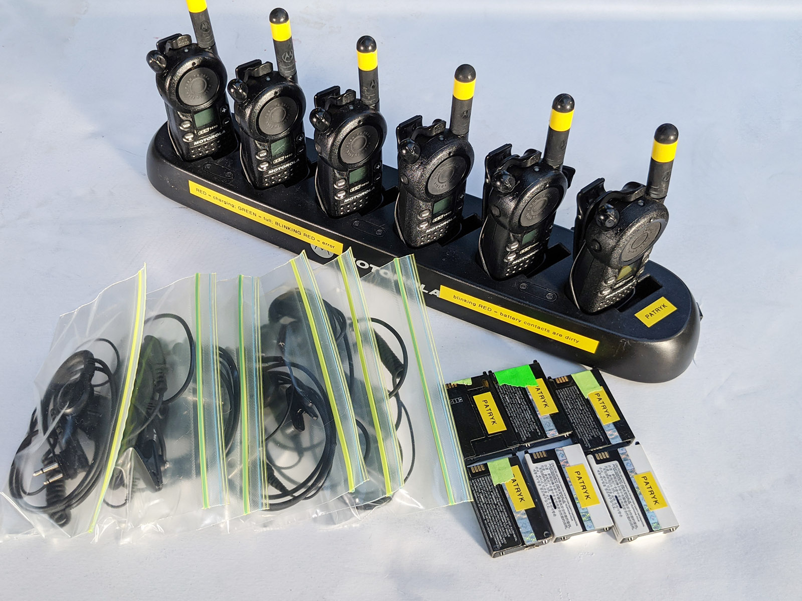 Motorola CLS1410 Walkies + Ear Piece + Charger